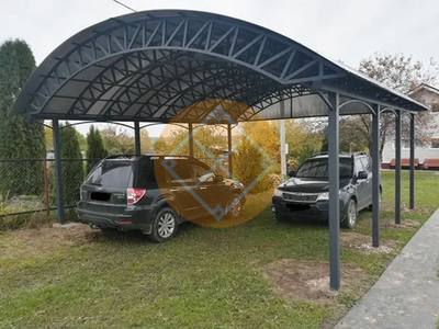 Навес на дачу для двух авто